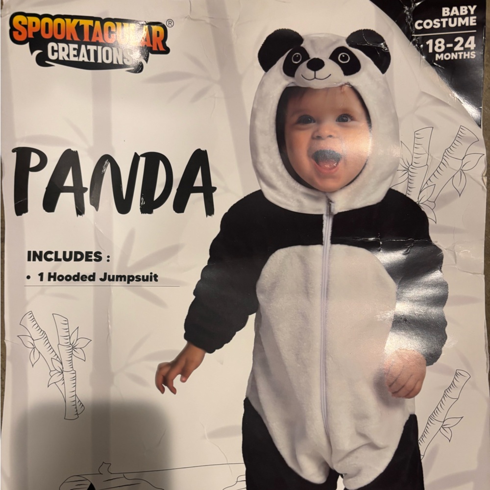 Spooktacular Creations Panda Costume for Kids - Black and White
